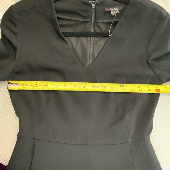 Raoul Black V Neck Long Sleeve Dress - Picture 8 of 8